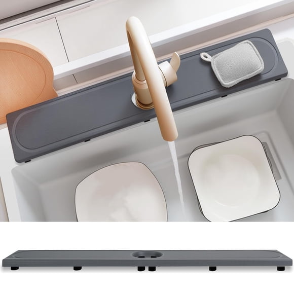 Faucet Mat Lyxel, piedra de diatomita, para fregadero de cocina, 20 x 10 cm