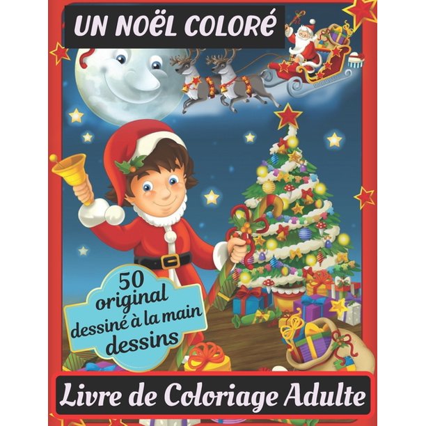Un Noel Colore 50 Original Dessine A La Main Livre De Coloriage Adulte Un Livre De