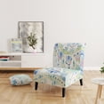 thumbnail image 3 of Designart "Watercolor Mandalas IV" Upholstered Floral Accent Chair - Arm Chair, 3 of 5