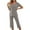 Gray, variant on yievot Women's Pajama Set Soft Short Sleeve Sleepwear Top and Capri Pants Pajamas for Women Loungewear