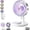 A, variant on New 3-in-1 USB Desk Fan with Colorful LED Light, Portable Colored LED Light 5-Speed Adjustment, Portable Rechargeable Collapsible Fan, Quiet Wall-Mounted Desk Fan for Bedroom Camping Dorm (A)