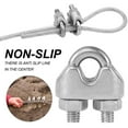 thumbnail image 3 of 12pcs M3 Cable Clamps Heavy Duty 3mm Wire Rope Clip 304 Stainless Steel U Bolts Saddle Fastener Wire Rope Clamps Metal Cable Crips, 3 of 7