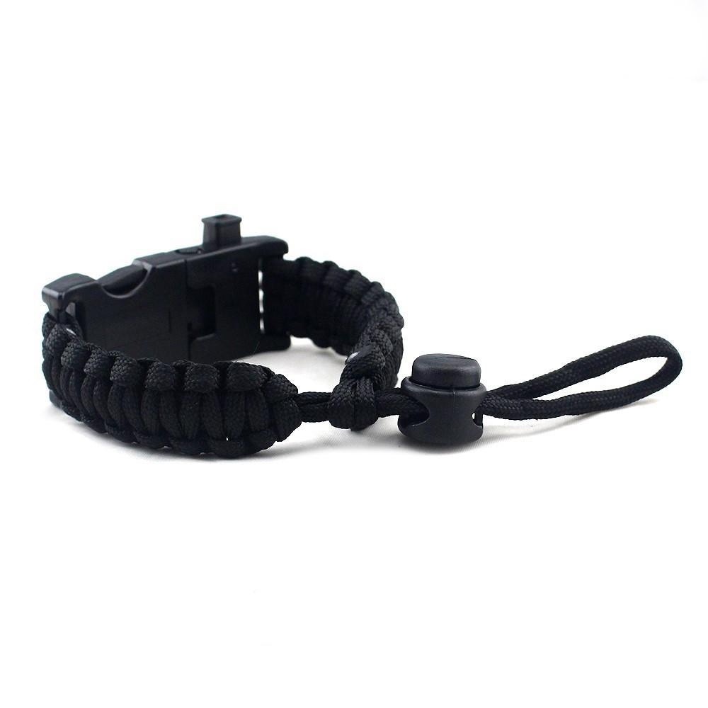 5 in 1 Adjustable Paracord Emergency Bracelet Fire Starter, Compass, Whistle, and More