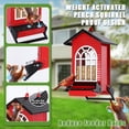 thumbnail image 3 of Comedero para pájaros Gbekery Squirrel Proof, 2,27 kg de capacidad, metal rojo, 3 of 7