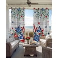 thumbnail image 6 of Independence Day Blackout Curtains for Bedroom Living Room Darkening Curtains 54 Inch Long Eucalyptus Leaves Country Wood Grain Short Curtain for Small Window Treatment Grommet Drapes 52"x54"x2, 6 of 9