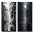 thumbnail image 2 of Designart "Passage Charcoal Canal Quiet III" Canals Framed Wall Art Set Of 2 - Grey Architecture Framed Canvas Set For Living Room Decor, 2 of 7