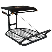 Big Game Captain Hang-On Treestand, Lightweight Steel Construction, 14 x 8 in. -Back Flex-Tek Seat, 300 lbs Weight Rating, Black