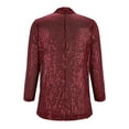 thumbnail image 4 of Baberdicy Lady Jacket Women Sequins Jacket Casual Long Sleeve Glitter Party Shiny Lapel Rave Outerwear Jacket Blazer for Women 2023 Red, 4 of 7