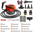 thumbnail image 2 of ﻿ 2500W High Pressure Steam Cleaner,1.7L Portable 15s Fast Heating Steamer with 3 Steam Levels for Car&Home Multi-Surface Cleaning(Red), 2 of 7