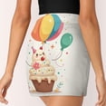 thumbnail image 5 of Cute Cupcake with Birthday Balloons Women's Shorts Non-Slip Single Pocket A-line Trouser Skirt Summer Shorts Casual Shorts for Women, 5 of 7