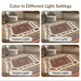 thumbnail image 7 of ODIKA 9'x12' Washable Area Rug Kilim Burnt Navy Orange Stepped Border Distressed Faded Vintage for Great Room, Indoor Concept, Large Living Low Pile, Flatwoven, 7 of 7