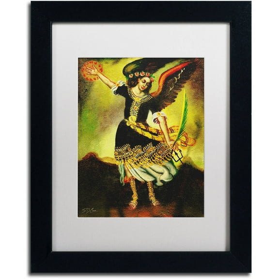 Trademark Fine Art "An Angel" Canvas Art by Masters Fine Art, White Matte, Black Frame