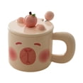 thumbnail image 1 of Taza de té reutilizable para bebidas frías y calientes, taza de café de cerámica para dormitorio, taza de café Rosa, 1 of 9