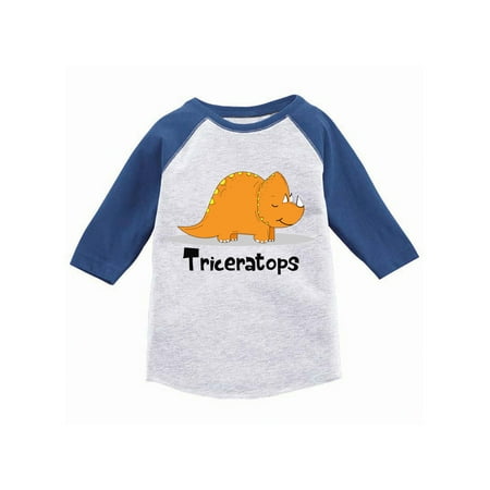 Baseball Kids Jersey - Awkward Styles Triceratops Toddler Raglan Triceratops Jersey Tshirt for Toddler Boy Cute Dinosaur Gifts for Girls Dinosaur Baseball Tshirt for Kids Dinosaur Birthday Gifts Dinosaur Jersey Shirt