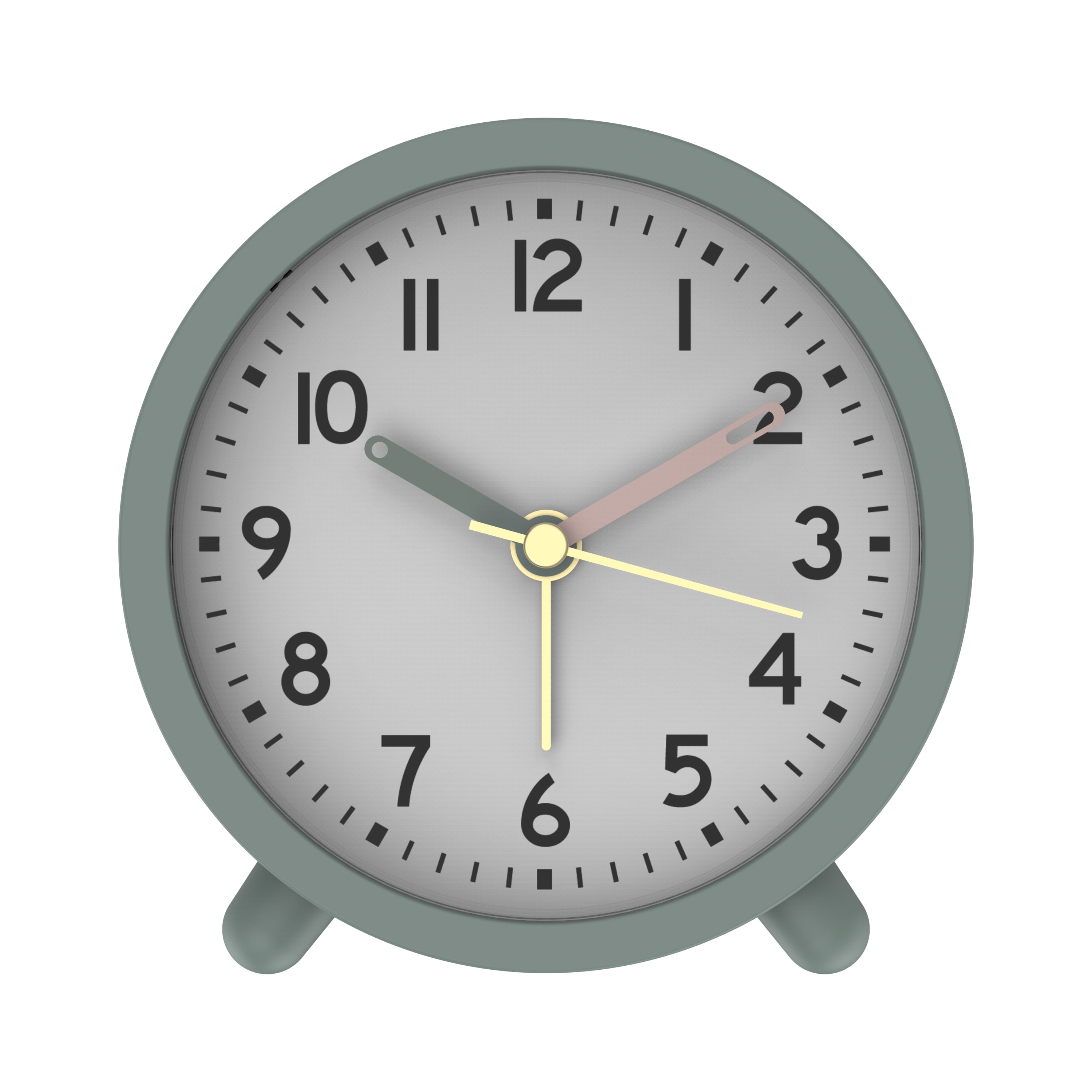 MainStays Green Mini Analog Alarm Clock