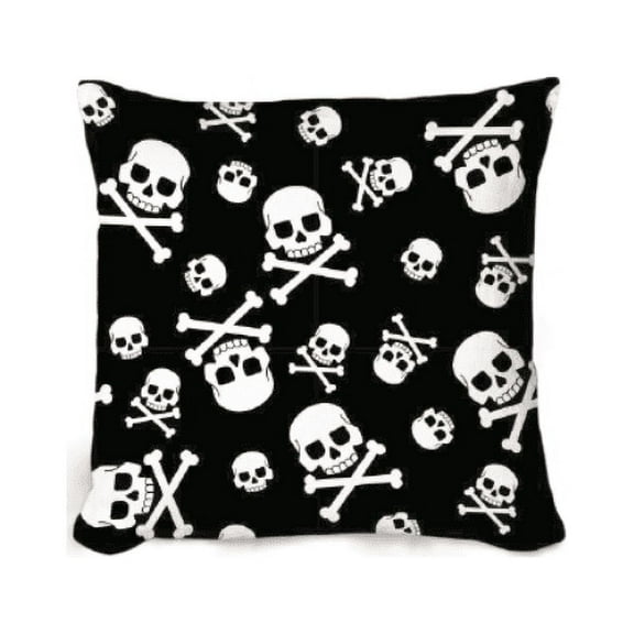 Chochili Danger Skull Home Decor Graphic Pillow Cases Cushion Cover 18X18 Black