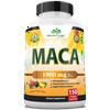 Organic Maca Root Black, Red, Yellow 1900 mg per serving - 150 Vegan Capsules Peruvian Maca Root Gelatinized