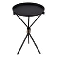 thumbnail image 2 of Pemberly Row Set of 2 Contemporary 14"W Round Iron Side Tables in Black, 2 of 8