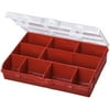 Stack-On SBR-10 10 Compartment Storage Organizer Box with Removable Dividers, Red