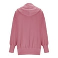 thumbnail image 6 of UTSJKR Oversized Hoodies for Women Thick Half Button V Neck Long Sleeve Sweatshirts Ribbed Pullover with Pockets Pink XXL, 6 of 6
