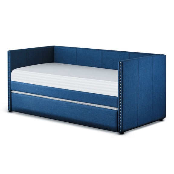 Lexicon Therese Fabric Daybed with Trundle in Blue