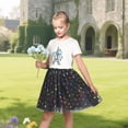 thumbnail image 2 of Sunny Fashion Girls Dress Paris Eiffel Tower Bow Colorful Rainbow Tulle Princess Party Summer 7 Years, 2 of 8