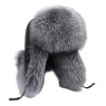thumbnail image 3 of Sombrero de para hombre, sombrero ruso Ushanka para motociclismo, esquí, senderismo y patinaje. gris, 3 of 7