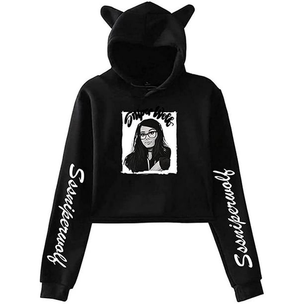 SSSniperWolf Merch Cat Ear Hoodie Sexy Women Fashion Casual Autumn