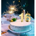 thumbnail image 5 of 16th Birthday Candles,Gold Number 16 Cake Topper for Birthday Decorations Party Decoration, 5 of 5
