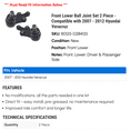 thumbnail image 2 of Front Lower Ball Joint Set 2 Piece - Compatible with 2007 - 2012 Hyundai Veracruz 2008 2009 2010 2011, 2 of 2