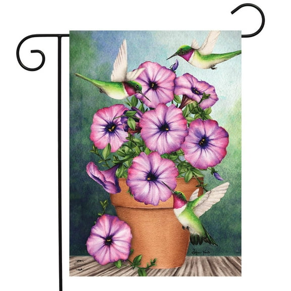 Briarwood Lane Potted Petunias Spring Garden Flag