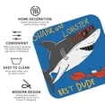 thumbnail image 4 of Disketp Shark With Sunglasses And Lobste Funny Coasters,4 Pcs Leather Coasters With Holder, Perfect Housewarming Hostess Gifts,Protect Furniture From Water Marks Scratch, 4 of 9