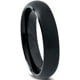 Tungsten Wedding Band Ring 2mm for Men Women Comfort Fit Black Dome Round Polished Brushed Lifetime Guarantee – image 2 sur 5
