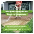 thumbnail image 7 of Pressure Washer Hose 3/8 Inch x 100ft 6000 PSI - Non-Marking R2 Gray - 2-Braid High Pressure Replacement Hose for Gas & Electric Pressure Washers, 7 of 7