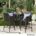 thumbnail image 2 of Noble House Callum Ensemble de Table de Bar Ronde en Osier Multicolore 5 Pcs 32.5 Pouces, 2 of 27