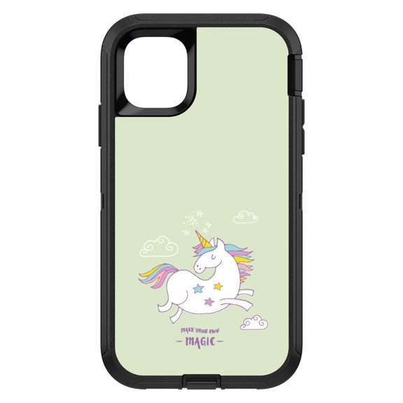 DistinctInk Custom SKIN / DECAL compatible with OtterBox Defender for iPhone 11 Pro (5.8" Screen) - Unicorn - Make Your Own Magic