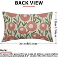 thumbnail image 4 of Spring Floral Pillow Covers 12x20 Set of 2 Green Pink Rustic Art Flower Decorative Lumbar Throw Pillow Cases Outdoor Farmhouse Decor for Sofa Couch Bed, 4 of 6