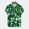 thumbnail image 2 of Casual Pullover for Men St. Patricks'S Day Short Sleeve 3D Printing Hawaii Mens New Clothing,GN2,XL, 2 of 6