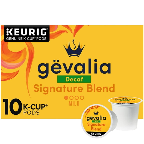 Gevalia Signature Blend Decaf Mild Roast K-Cup Coffee Pods, 10 ct Box