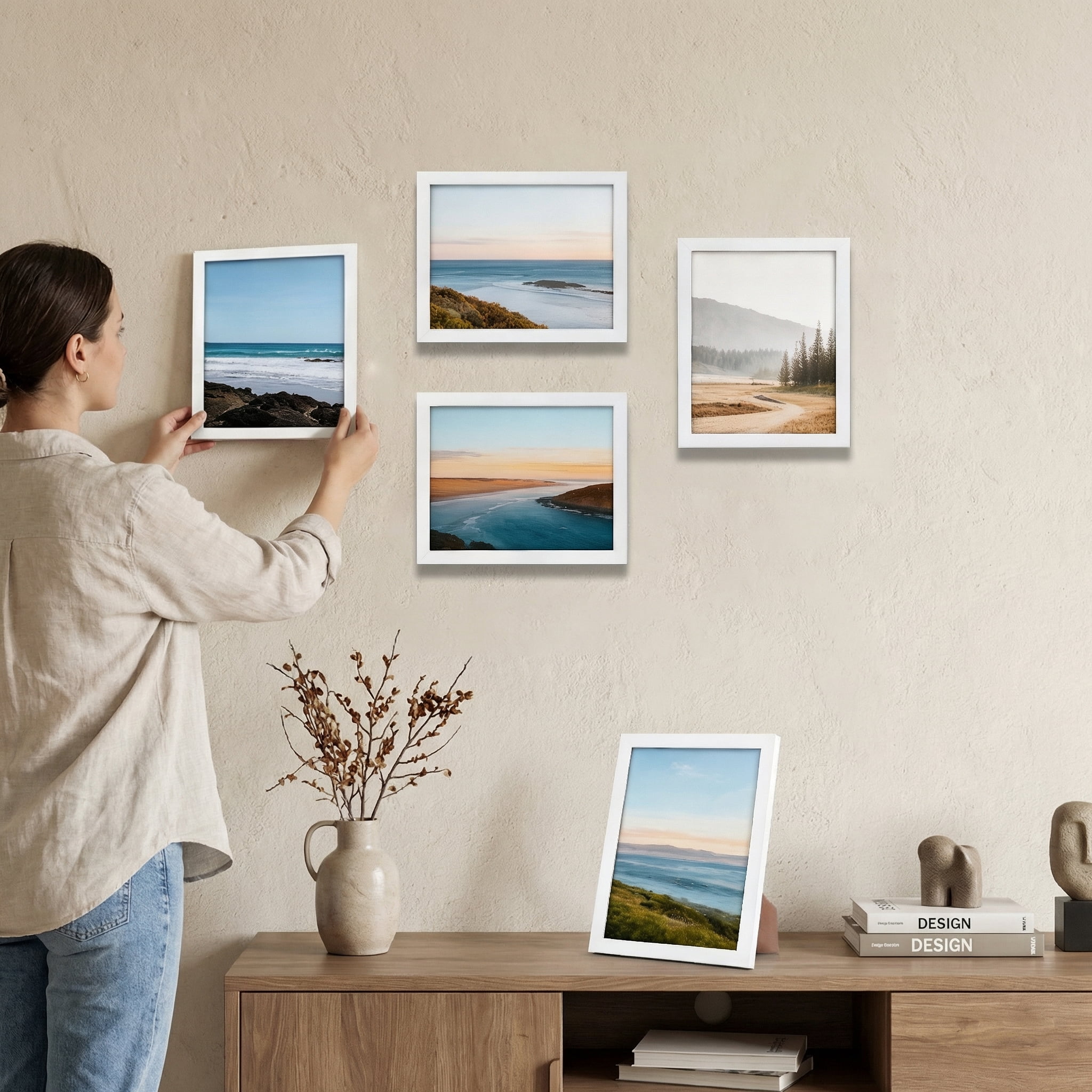 8x10 Picture Frames Set of 7, Classic Photo Frame for Wall and Tabletop Display