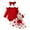 Z01-Red, variant on Baby Girls Valentines Day Outfit Solid Color Short Sleeve Romper Bodysuit Heart Print Skirt Headband 3 PC Outfits Set Red 3-6 Months