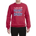 thumbnail image 2 of Girl Stole My Heart She Calls Me Daddy Daughter Girl Dad Father Gift | Mens Father's Day Crewneck Sweatshirt, Vintage Heather Red, 3XL, 2 of 4