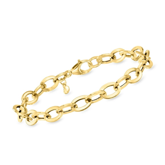 Ross-Simons Italian 18kt Yellow Gold Cable-Link Bracelet, Women's, Adult