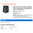 thumbnail image 2 of Remote Control Transmitter for Keyless Entry / Alarm System - Compatible with 2004 - 2014 Ford E-250 2005 2006 2007 2008 2009 2010 2011 2012 2013, 2 of 2