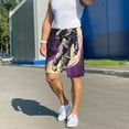 thumbnail image 6 of Yiaed Astronaut Floating purple Space for Men's Soft Sleep Pajama Short Lounging Pajama Shorts-3X-Large, 6 of 6