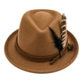 thumbnail image 2 of IAJDKMEK Oktoberfest Hat with Feather for Men and Women, German Bavarian Festival Jazz Hat, Traditional Felt Headwear, One Size, 2 of 4