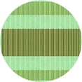thumbnail image 1 of Ahgly Tapis Rond Lavable en Machine Intérieur Transitionnel Vert Clair, 7 Pieds Rond, 1 of 7