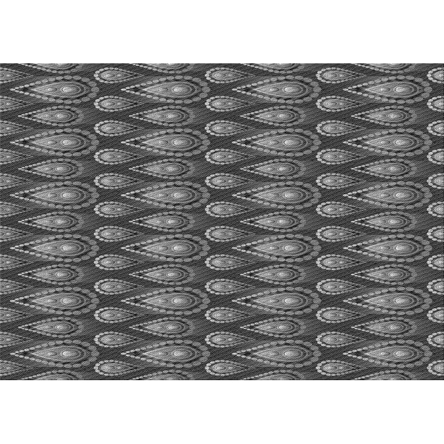 Ahgly Company Machine Washable Indoor Rectangle Transitional Dark Gray Black Area Rugs, 8' x 12'