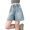 Blue, variant on JTieacloth Wide Leg Jeans for School Girl's Casual Elastic High Waist Denim Shorts With Pocket,Sizes 2-3 Years