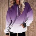 thumbnail image 6 of Juslio Hoodies for Women Sweatshirts for Women Pullover Plus Size Long Sleeve Outerwear Purple, 6 of 7